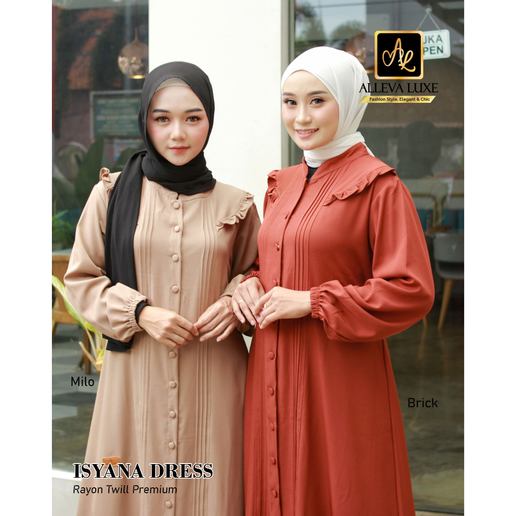 Gamis lebaran 2025 Gamis remaja simple elegan gamis murah  by alleva luxe