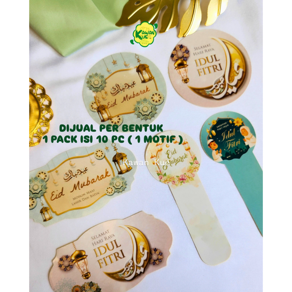 

STIKER TEMA IDUL FITRI PREMIUM , MEDIUM DAN LIDAH 1 PAK ISI 10 PCS , STIKER TEMA RAYA