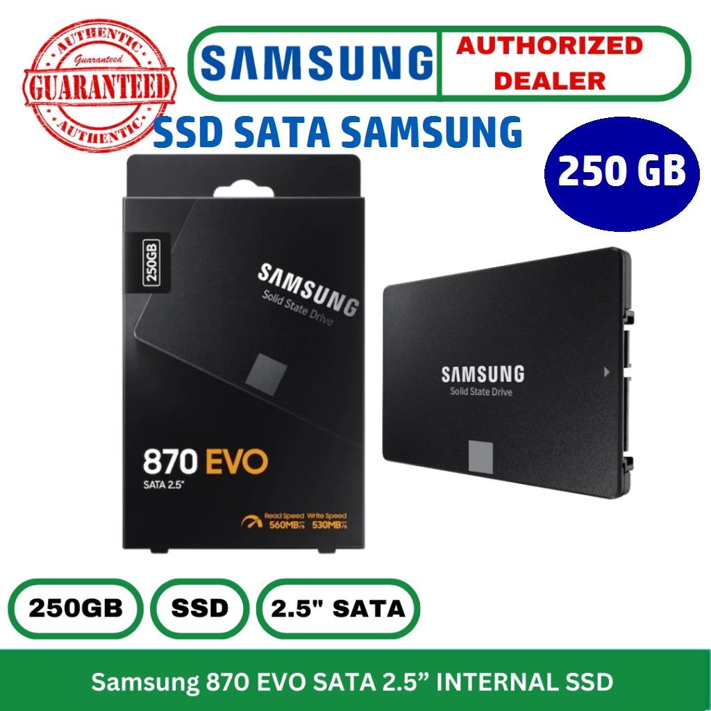 SSD Samsung 870 EVO 250GB SATA III 2.5" ORIGINAL