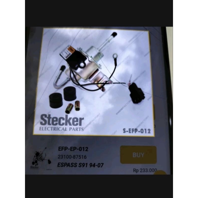 Pompa bensin fuel pump STECKER ISO9001 ROTAK