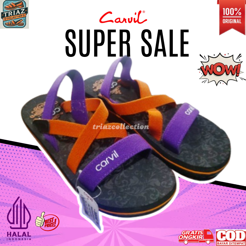 Carvil Sandal Anak Perempuan TASYA-03 TW Sendal Gunung Tali Murah Spons Original