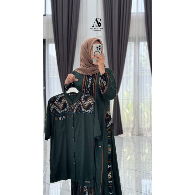 GAMIS ORIGINAL ANJANI STORE COUPLE ARMY ETNIK (READY)