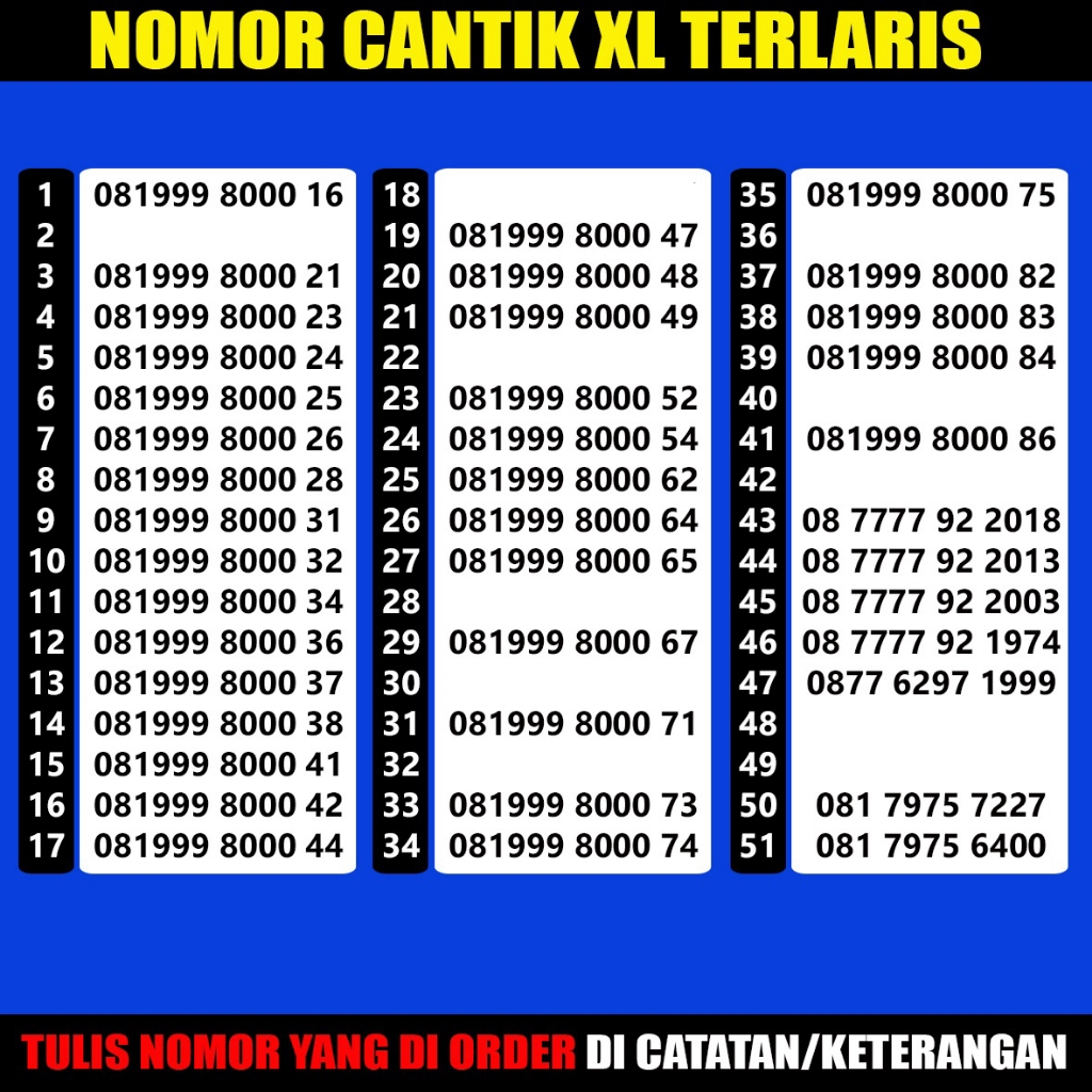 Nomor Cantik Xl Nomer Cantik XL Axiata Kartu Perdana XL