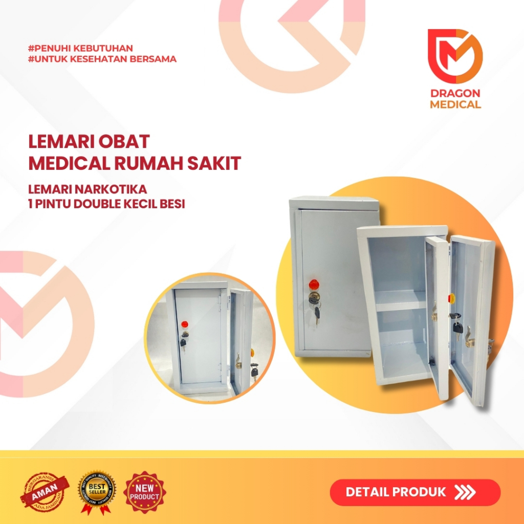 Lemari Obat medical Rumah Sakit | Narkotika Mini 1 Pintu Double Kecil Besi Pc