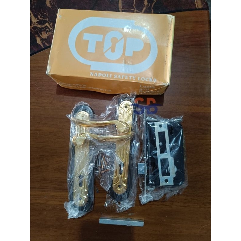 Kunci pintu TOP 628 / gagang pintu set / kunci pintu komplit top / kunci pintu top napoli / kunci pi
