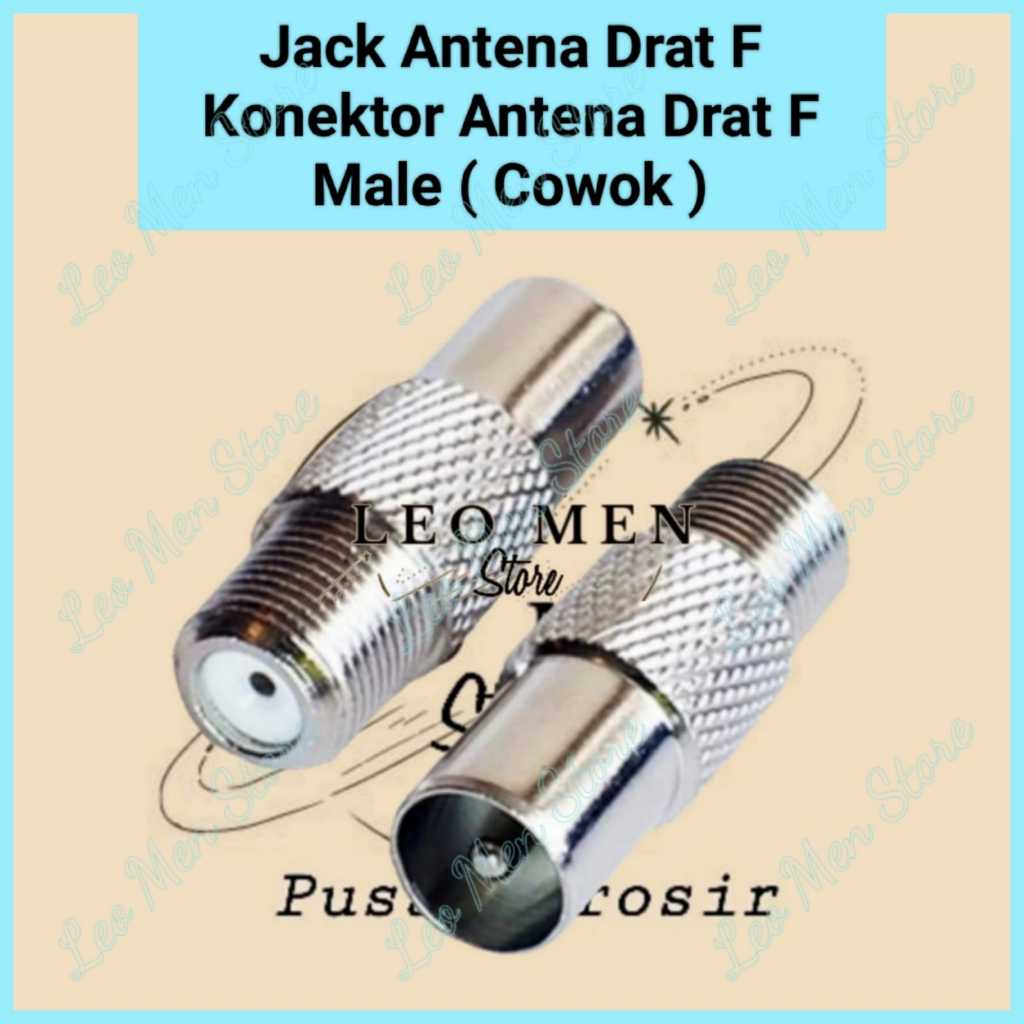 Jack Antena TV Drat F~Konektor Antena TV~F Drat~Lurus~Male