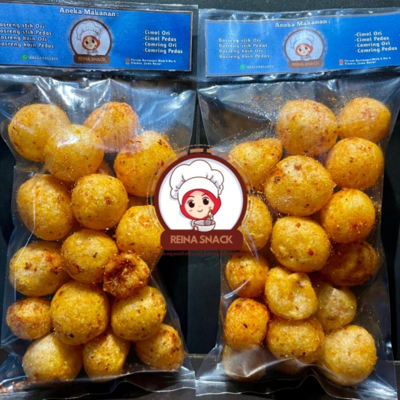 

Cimol Kering Pedas Enak || Endog Lewo 32gram ReinaSnack