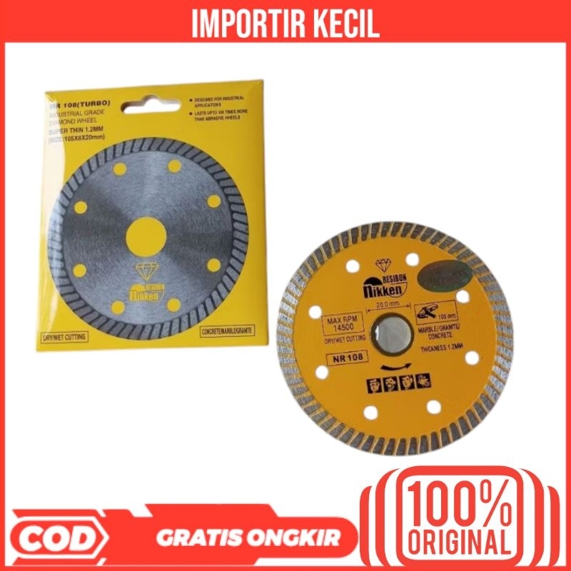 Diamond Wheel NIKEN Resibon Turbo Pisau Potong Granit NIKKEN Resibon Turbo
