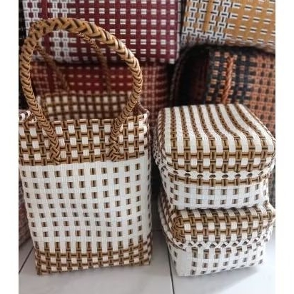 Tas Keben Jali Premium Set 2 anak keben / Tas keben set 2 jali / Tas Pejati kecil / Tas besek jali /