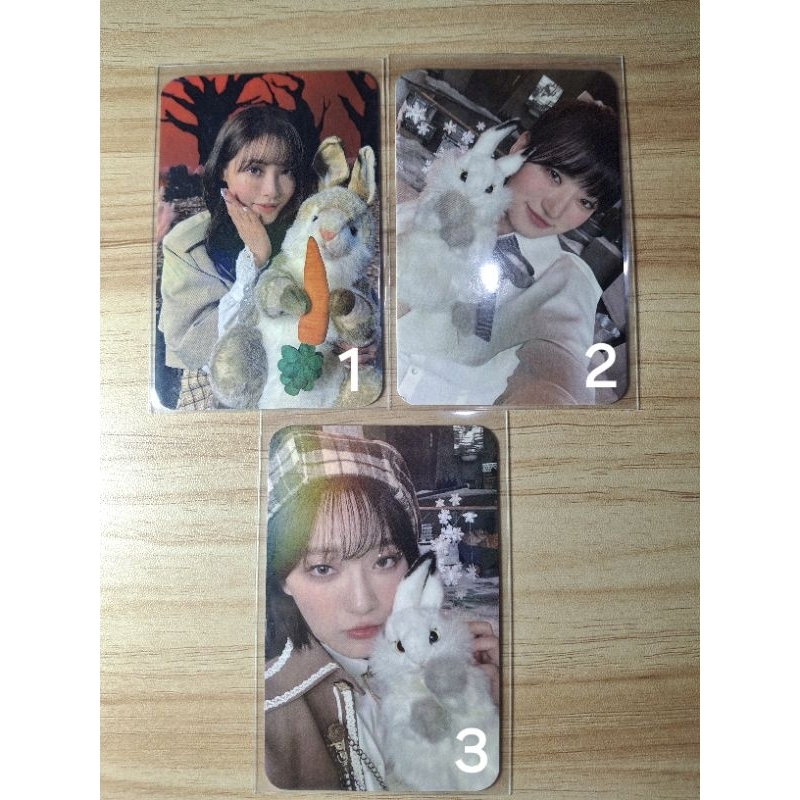 photocard official siyoon, haram, moon sua billlie snowy night