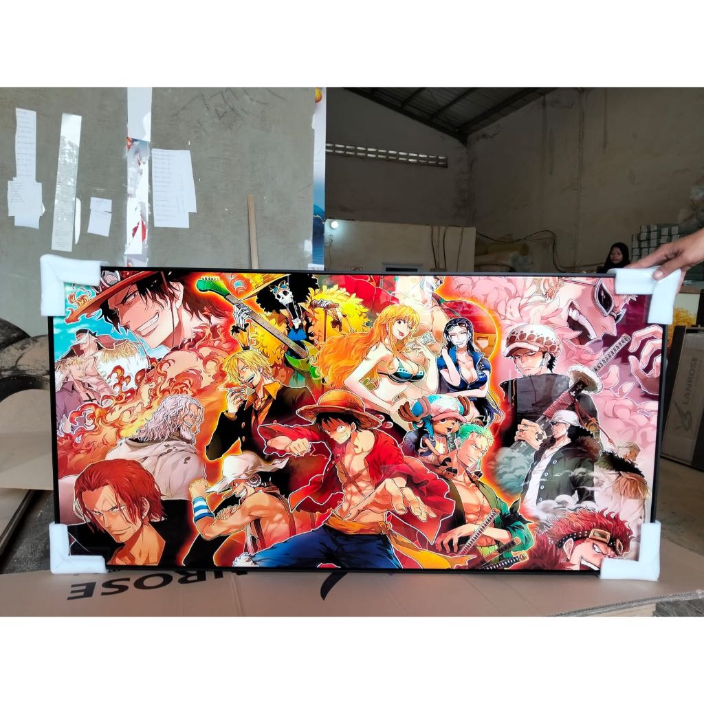 Lukisan Porcelain 5D Diamond Motif Anime Pajangan Dinding Porselen 5 Dimensi Kristal Timbul Anime Je