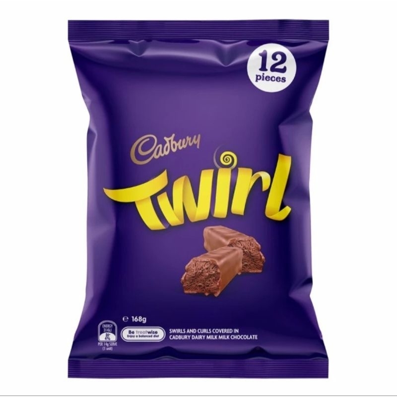 

CADBURY Twirl Chocolate Isi 12 Pcs