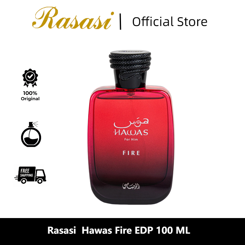 Rasasi Official Store/Rasasi Hawas Fire EDP 100ml/rasasi hawas ice/rasasi hawas for him/rasasi daare