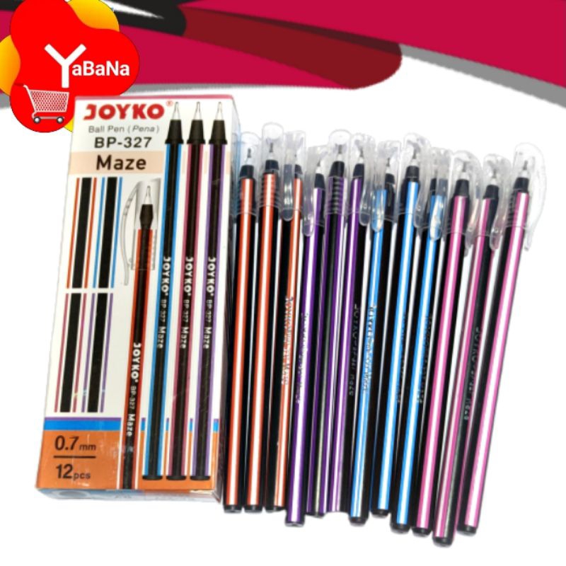 

Pen Pulpen Pena Joyko BP-327 Maze 0.7 mm Hitam 12pcs