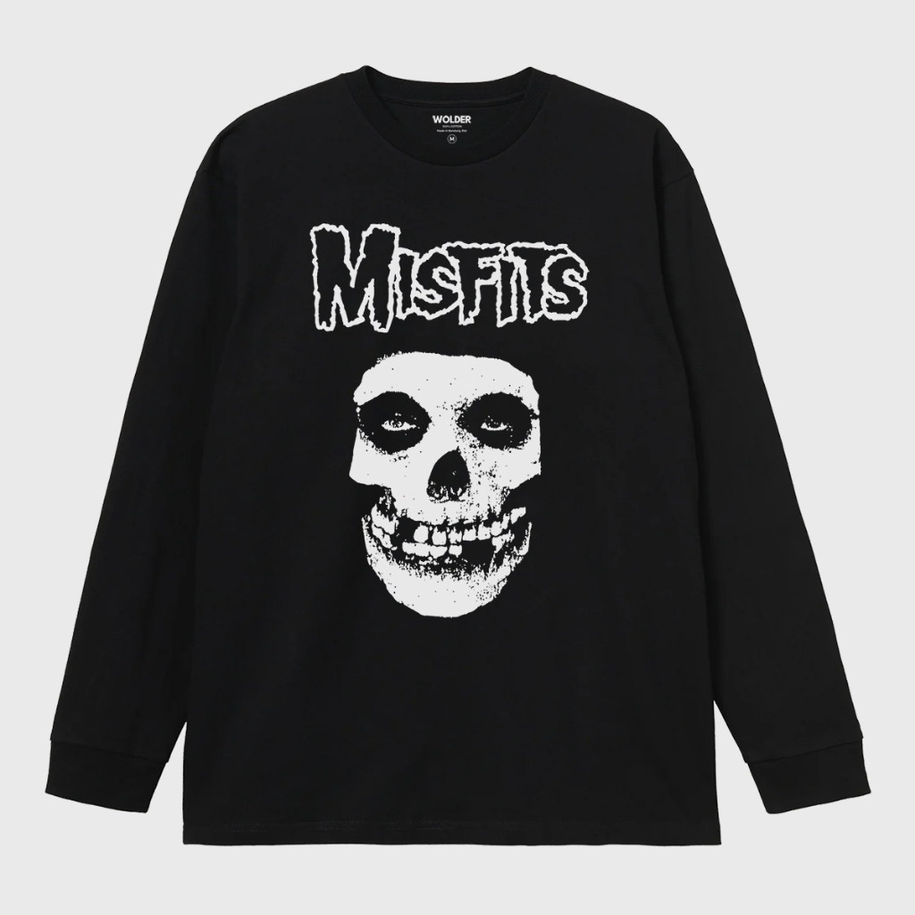 KAOS LENGAN PANJANG MISFITS ORIGINAL / T-SHIRT LONGSLEEVE BAND TANGAN PANJANG PRIA WANITA