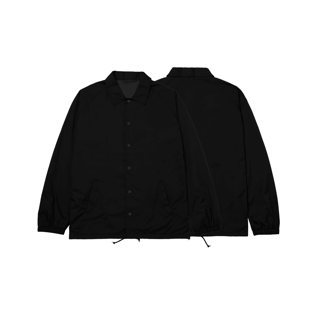 JAKET COACH  SLOWER FUTURE POLOS TASLAN WATERPROOF / ANTI AIR UNISEX WARNA HITAM, NAVY, DAN GREY