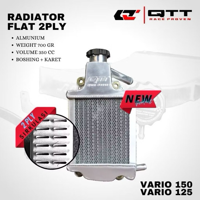 RADIATOR VARIO 150 QTT / PCX 150 QTT / VARIO 125 QTT RADIATOR QTT 2PLY VARIO 150/125 / PCX