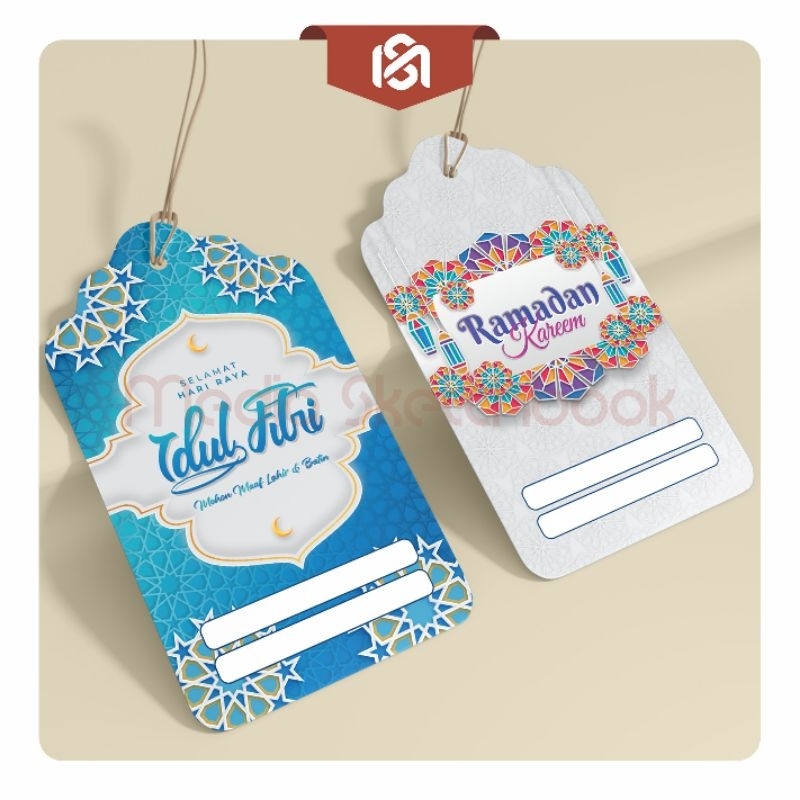 

(10pcs) Hang Tag Idul Fitri Hangtag Hampers Kartu ucapan Lebaran Ramadan Free Tali