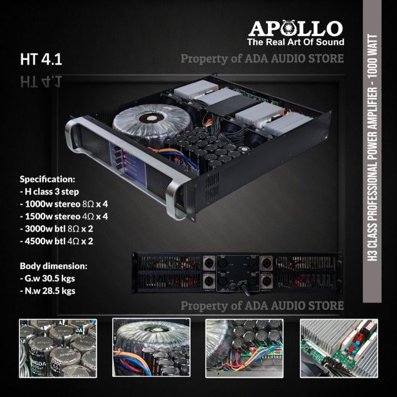 Power Amplifier Kelas H APOLLO 4 CH HT4.1 HT 4.1 1000W