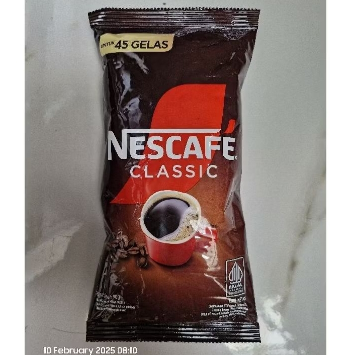 

Nescafe classic kopi instant kopi hitam refill sachet 90 gr ☆Kemasan Baru☆