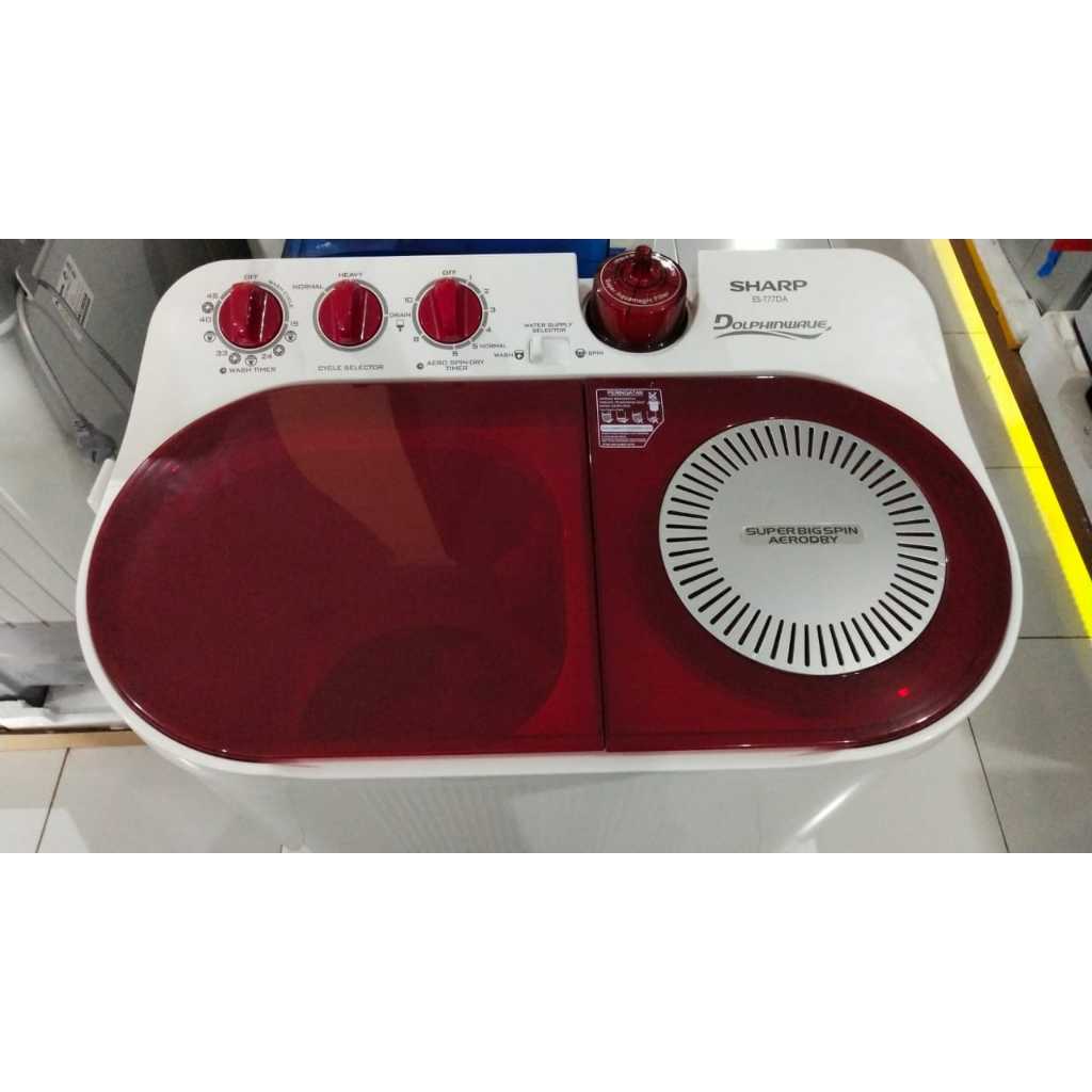 MESIN CUCI SHARP 2 TABUNG TWIN TUB EST 77 DA RK 7 KG