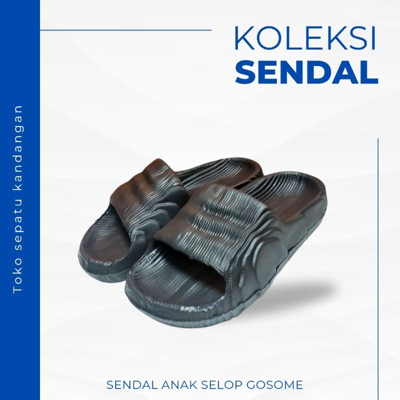 Sendal Selop Anak-anak Merek Gosome, Sandal Karet Jelly Plastik Tahan Air