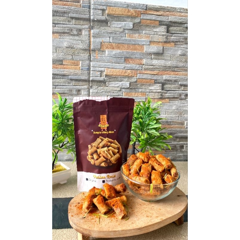 

Snexo Sumpia Abon Pedas daun jeruk 150gr