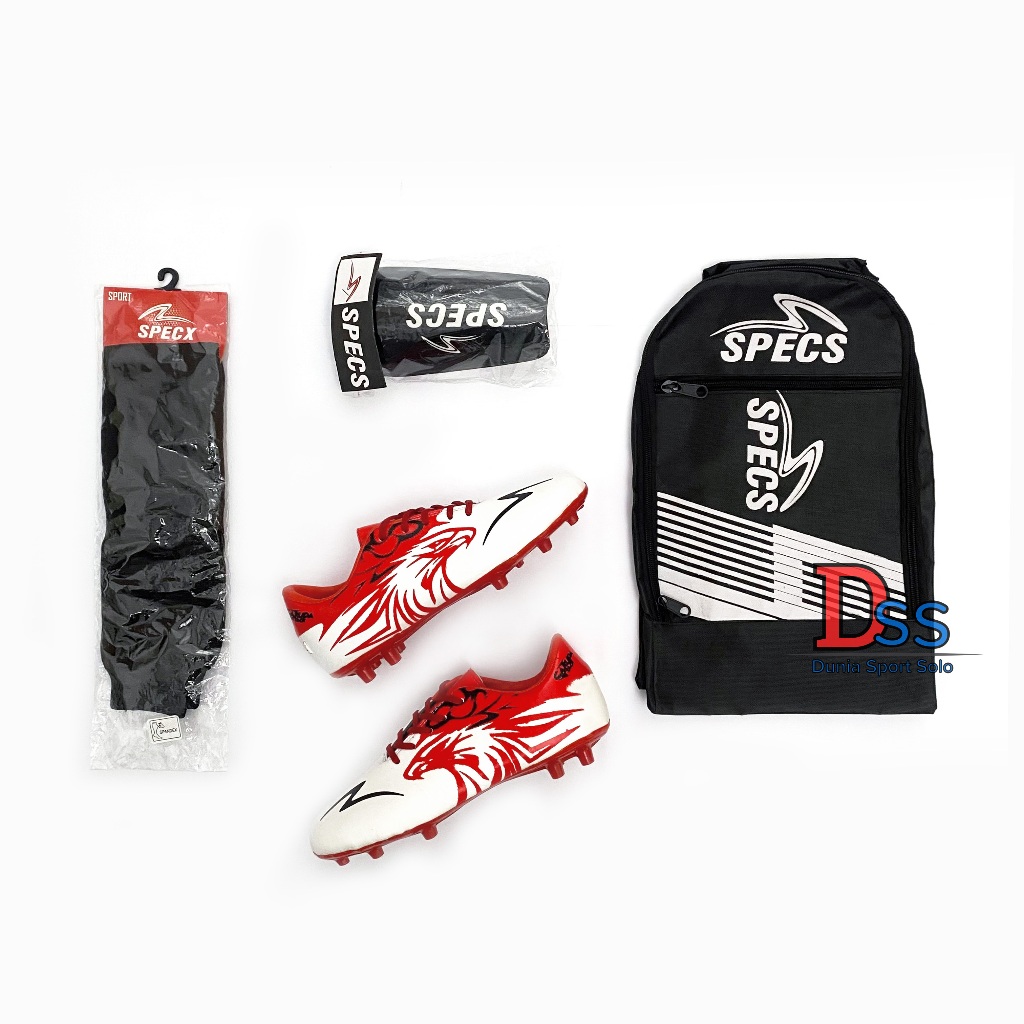 Sepatu Bola Anak Anak specs garuda Umur 10 12 Tahun Bisa COD SD Paket 4 Komplit Murah Bergaransi