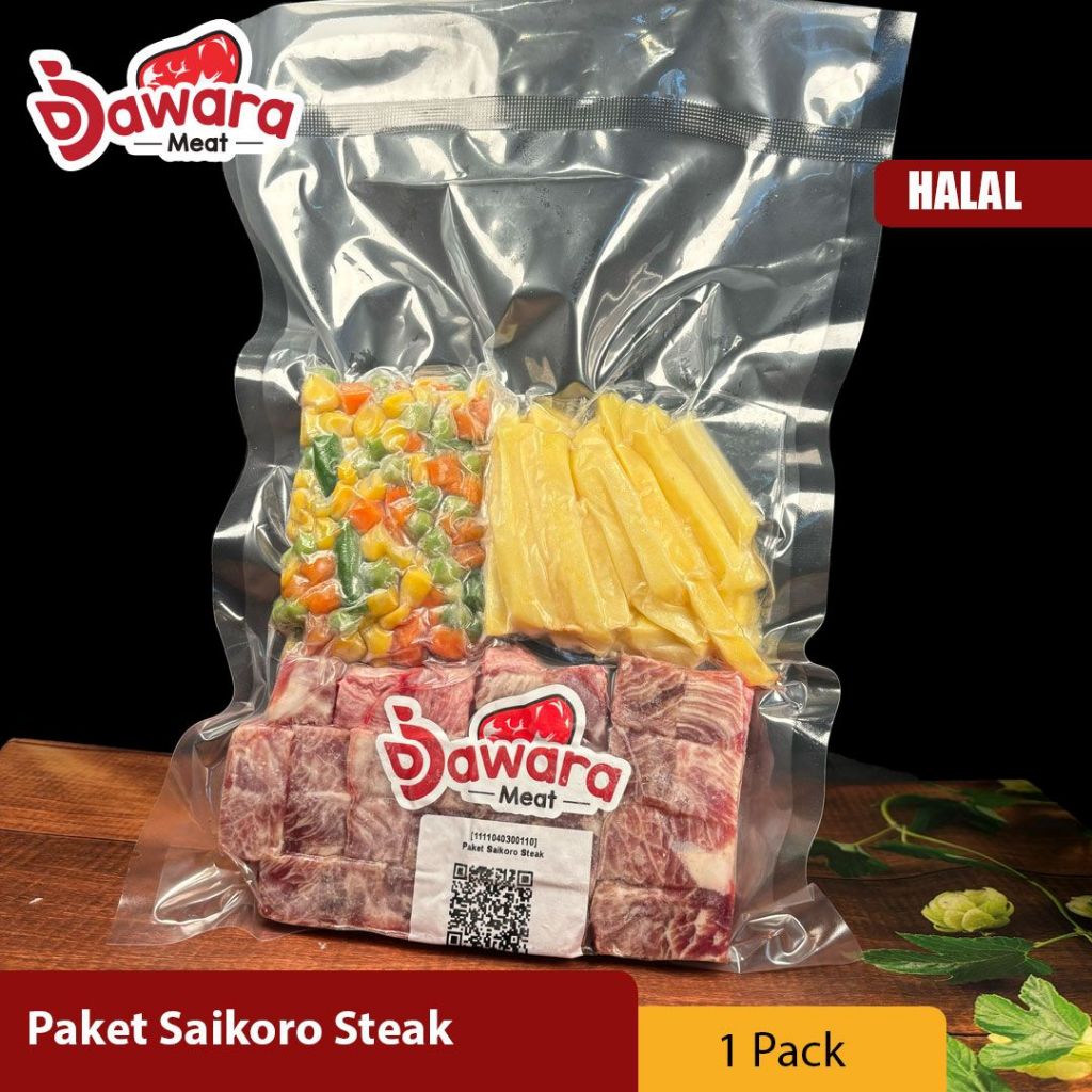 

Paket Steak Ribeye/Sirloin/Saikoro Steak + Kentang + Sayuran