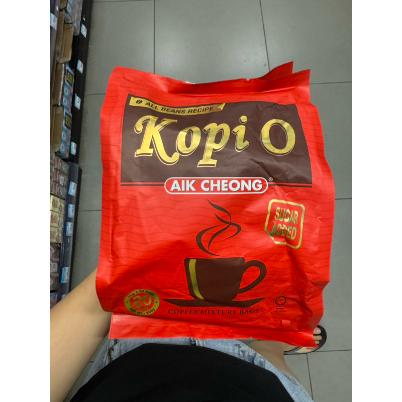 

aik cheong kopi O sugar added / original isi 20 sachets
