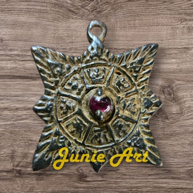 LIONTIN KALUNG MAJAPAHIT MODEL KUNO BATU PERMATA MERAH SIEM