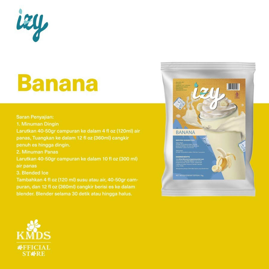 

IZY BANANA POWDER 1KG 1000GR