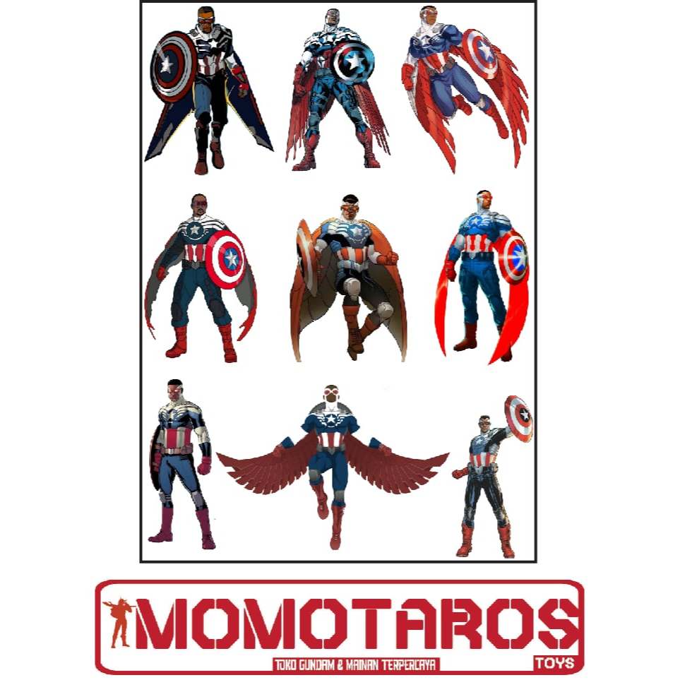 

Sticker Captain America Brave New World Cartoon 1pc