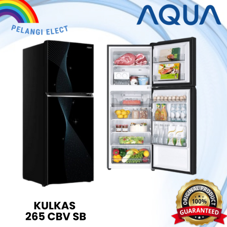 Kulkas 2 Pintu AQUA AQR DTM 265 CBV SB/SG Magic Neo Turbo Cooling Ice Twist
