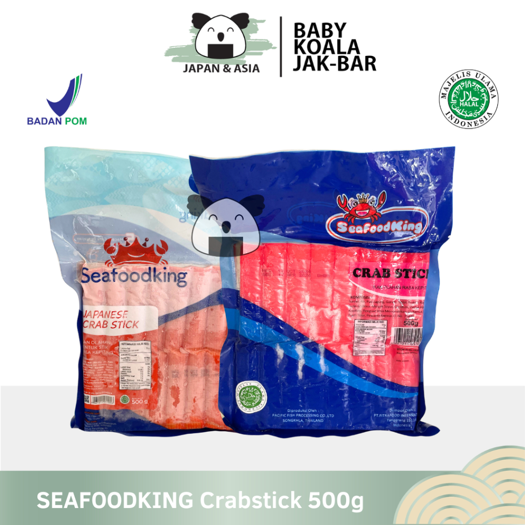 

SEAFOODKING Crabstick Kani Suwir 500 g Halal │ Crab Stick for Kani Salad Ramen Shabu-shabuu
