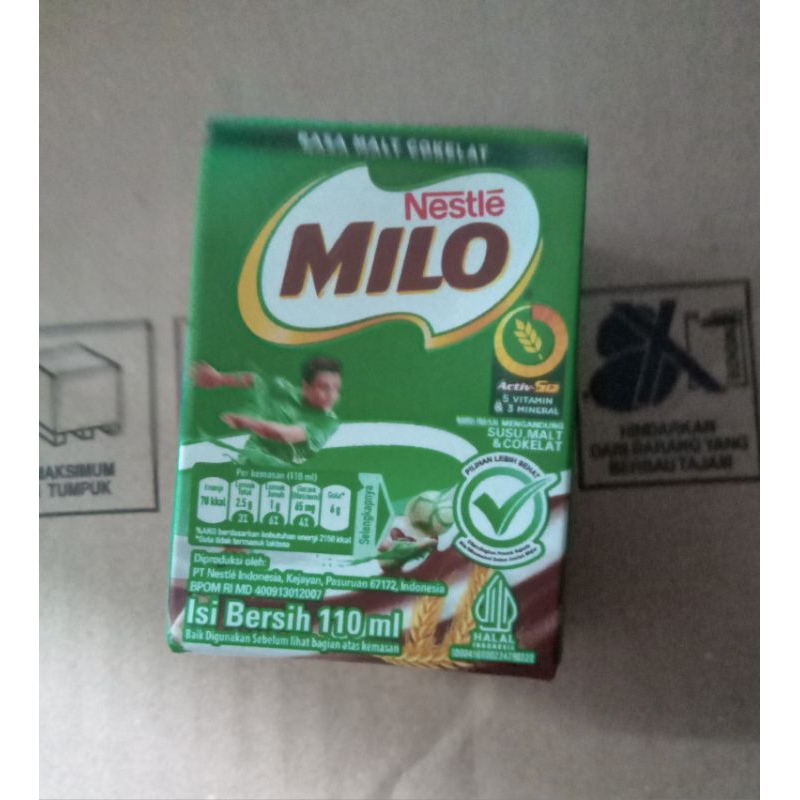 

Milo UHT coklat 110 ml ( Satuan)