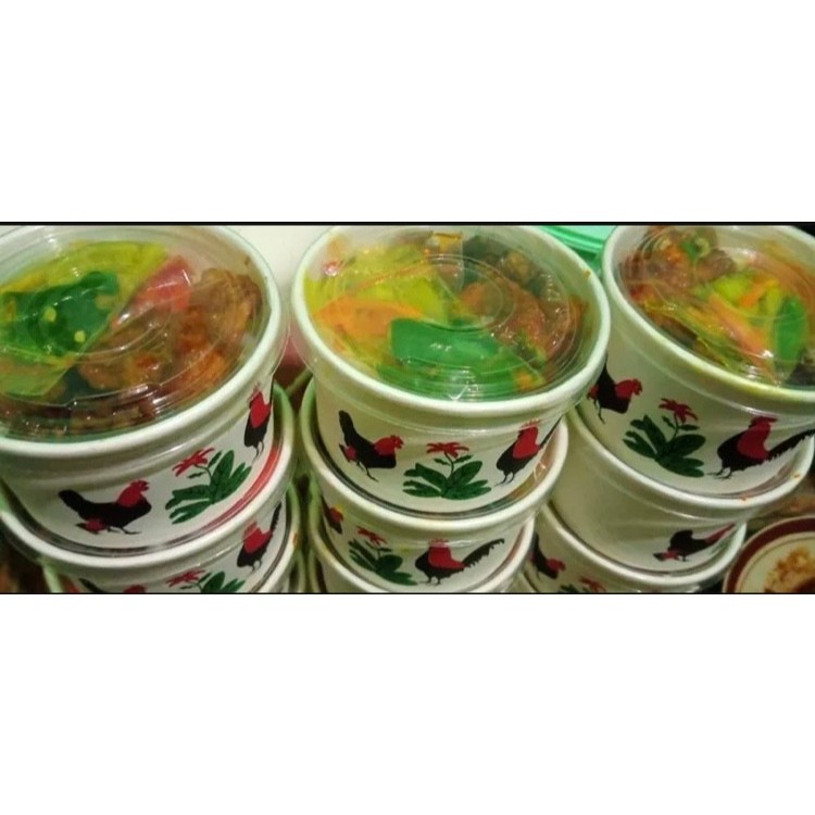Cyailaa Paper Bowl Ayam 22 Oz 650 Ml 1 Pack Isi 25 Pcs Mangkok Mangkuk Ayam Jago Papper Cup Rice