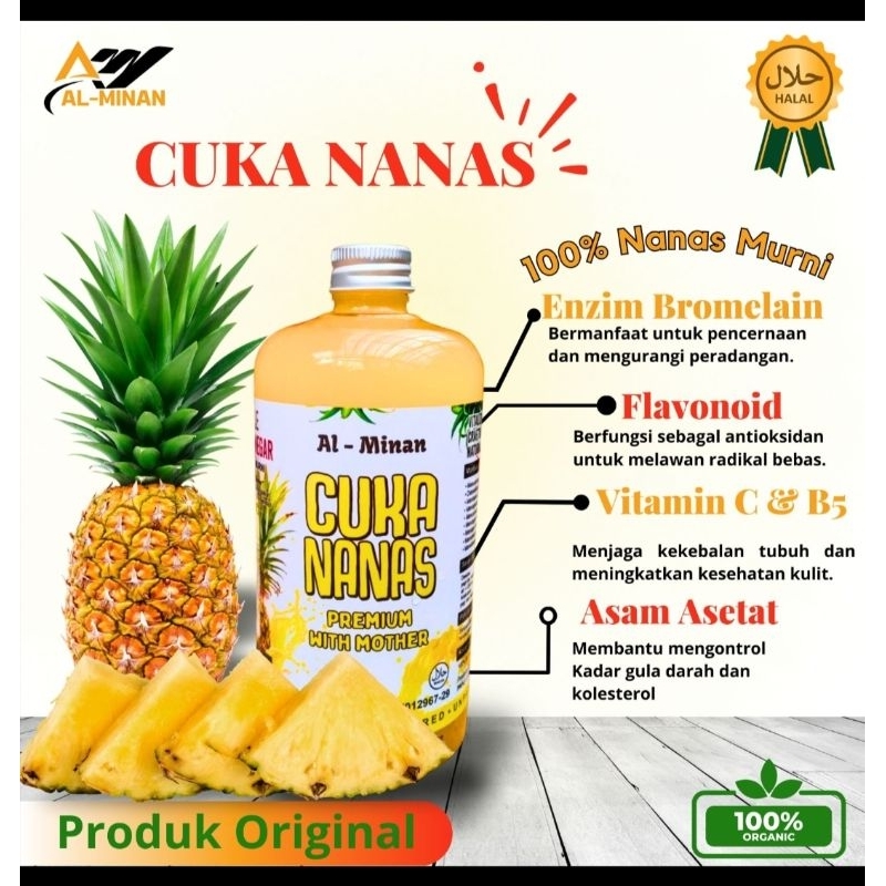 

Al-Minan Cuka Nanas Premium dengan Mother