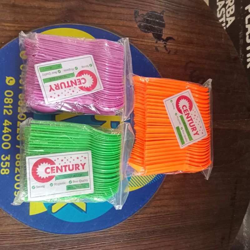 Sendok Teh Century Plastik (Warna)