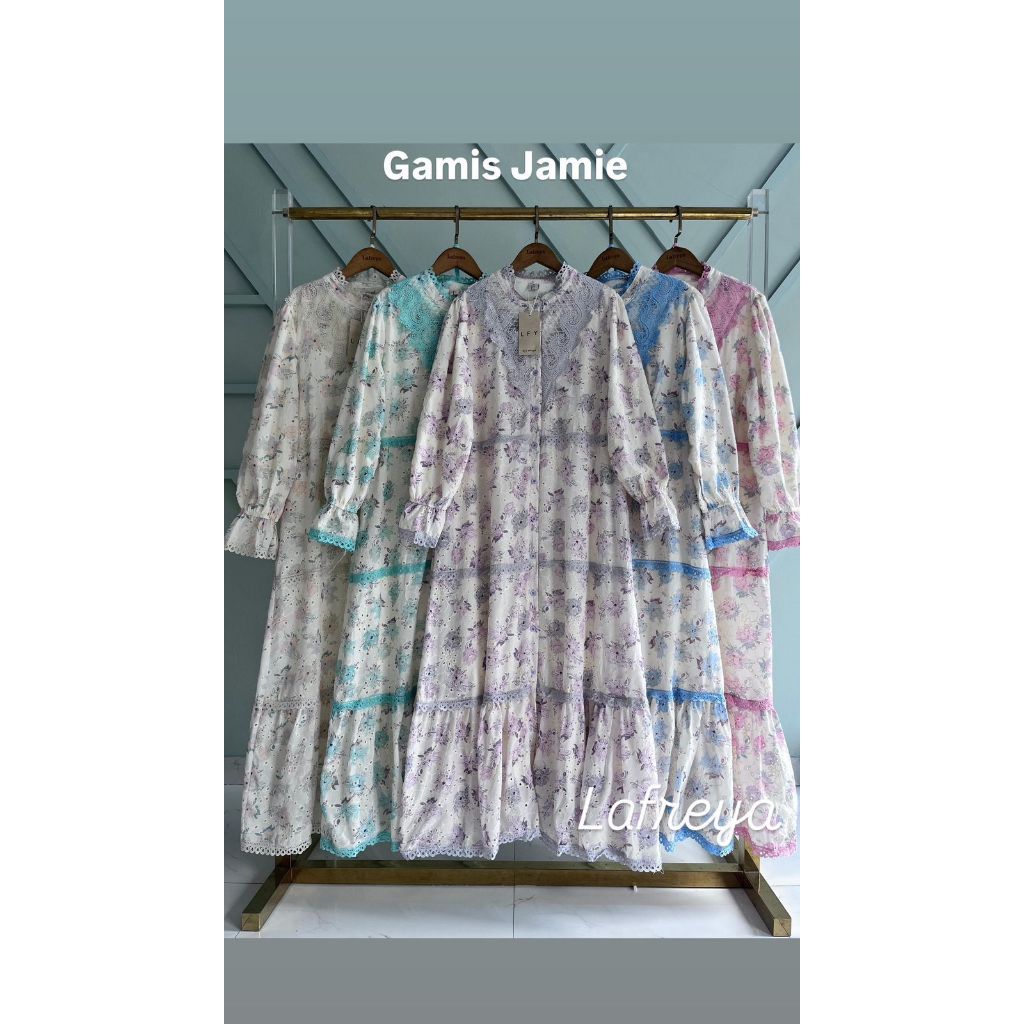 Nae Ella Lafreya Gamis Jamie Fashion Muslim Wanita Import LFY