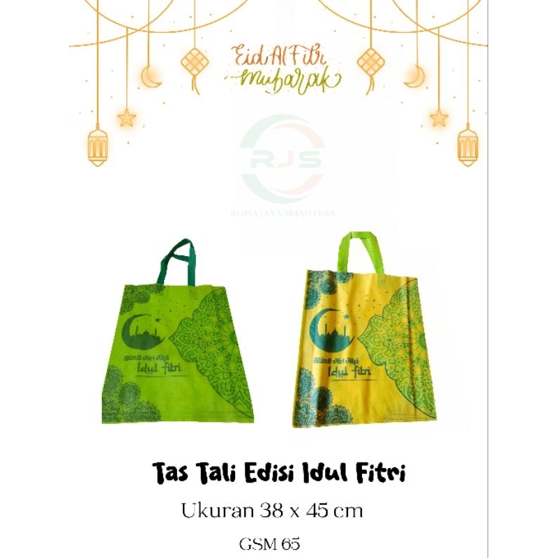 

(Isi 12 pcs) Lusinan Tas Goodiebag Lebaran 38x45 Tas Tali Lebaran Tas Lebaran Tas Bingkisan Tas Snack Tas Hampers Tas Spunbond