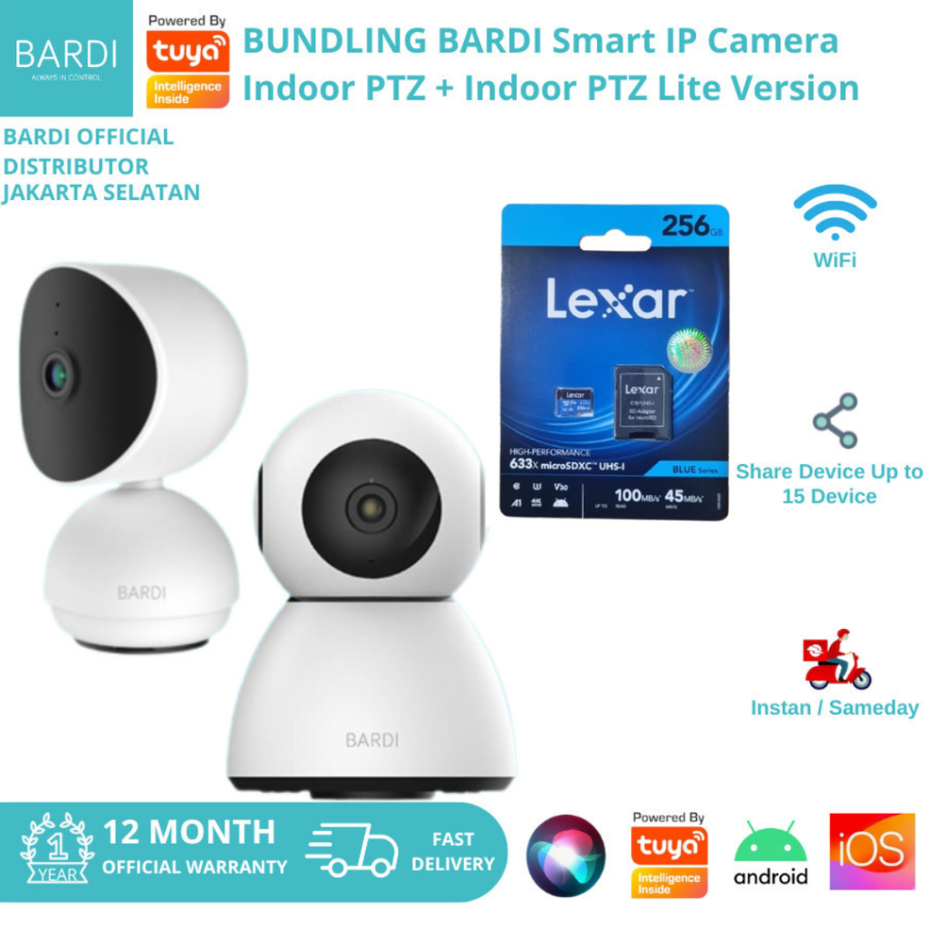 IP Camera Bardi Indoor PTZ CCTV Indoor Smart Bundle - Bardi IP Camera Indoor PTZ
