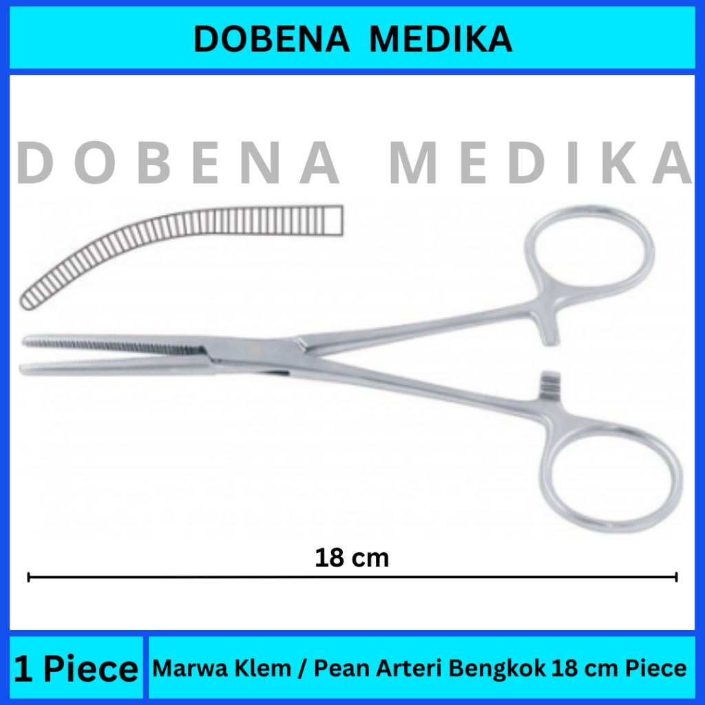 Marwa Klem Medis Pean Arteri Bengkok 18 cm