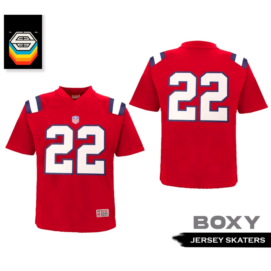 Boxy Jersey Skaters 22 Merah YA054
