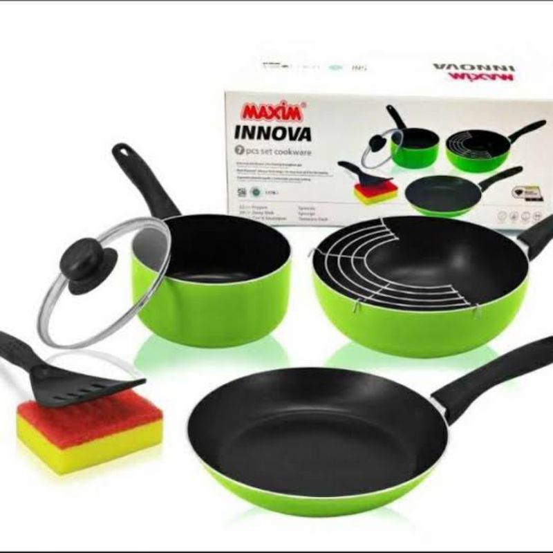 Panci Teflon Set Maxim Innova 7 Pcs Set Anti Lengket
