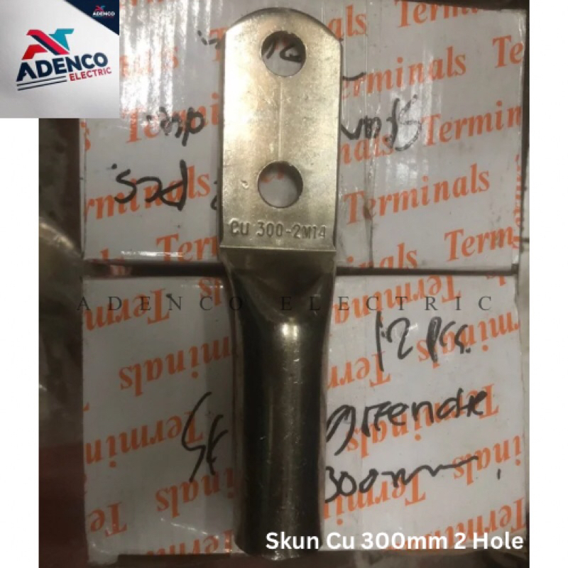 Skun Cu Tembaga 300mm 2 Lubang/Skun Cu 300mm 2 Lubang