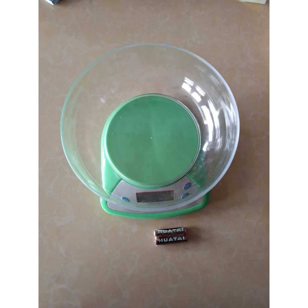 Timbangan Dapur Mangkuk Digital 5 KG Free Baterai FRT - Kitchenware Alat Multifungsi