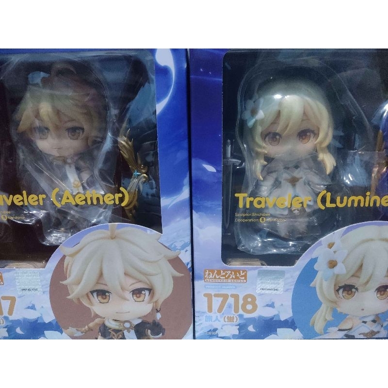 Official Nendoroid Genshin Impact Aether Lumine Traveler (SET ONLY)