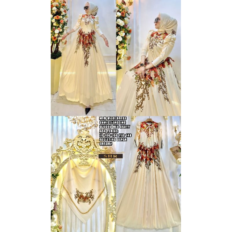 Gamis langsung bludru ORI SHR
