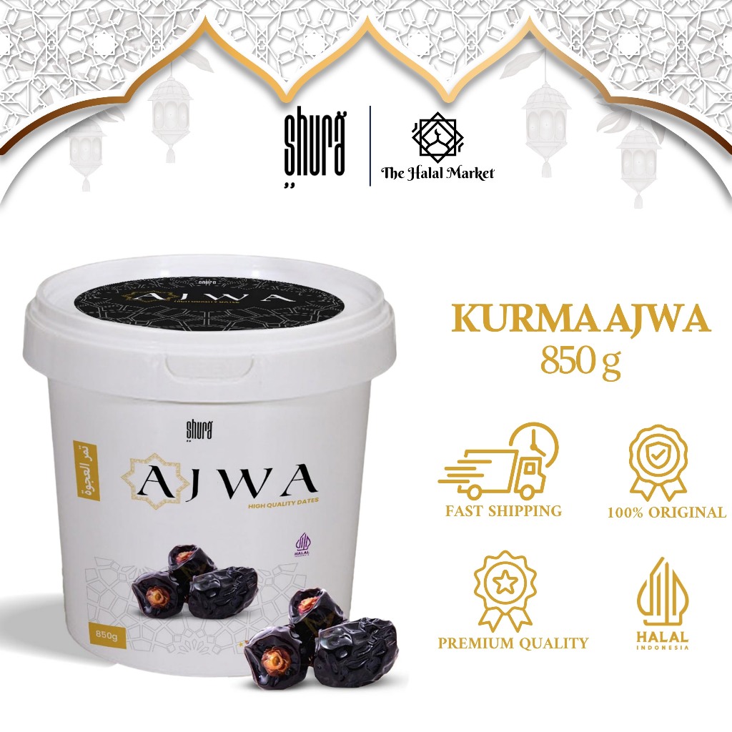 

Shura Kurma Ajwa Ember Kurma Nabi 850 Gram Premium Original Oleh Oleh Haji Asli